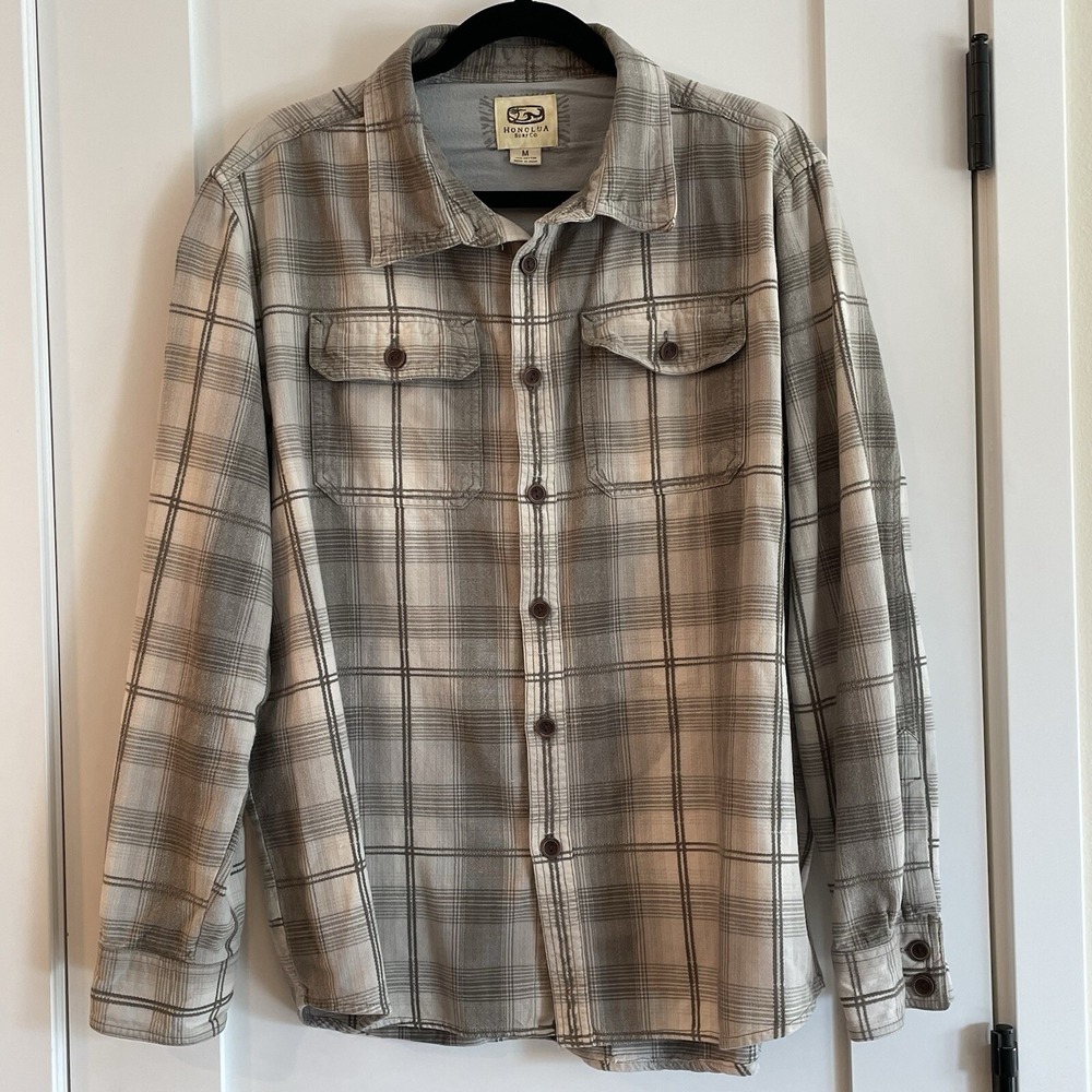Honolua Surf Co Flannel shacket M Button Up Hawaii‎ Beach Surfer Skater Biker